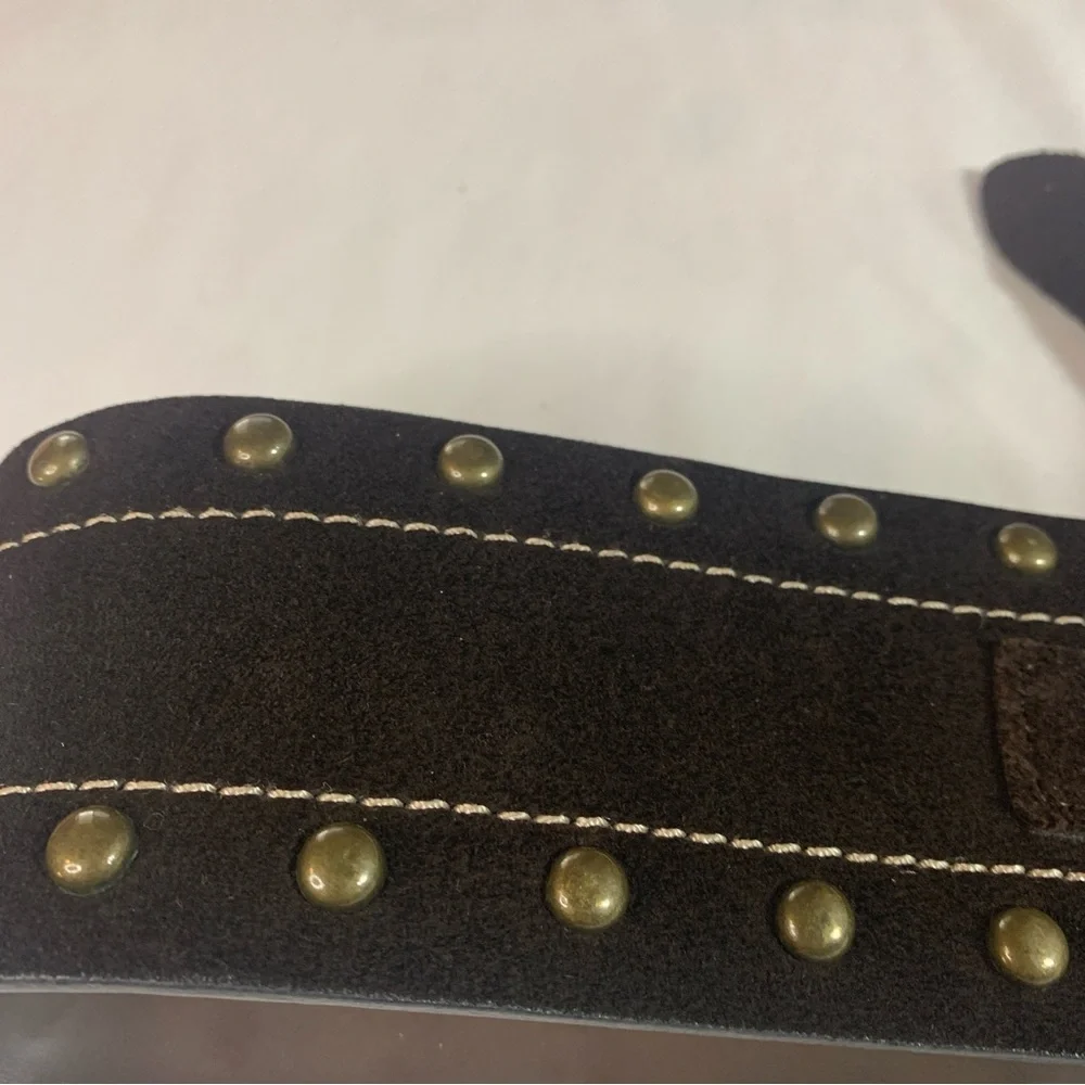 Candies BoHo Hippie Brown Studded Suede Womens Hip Belt X/XL